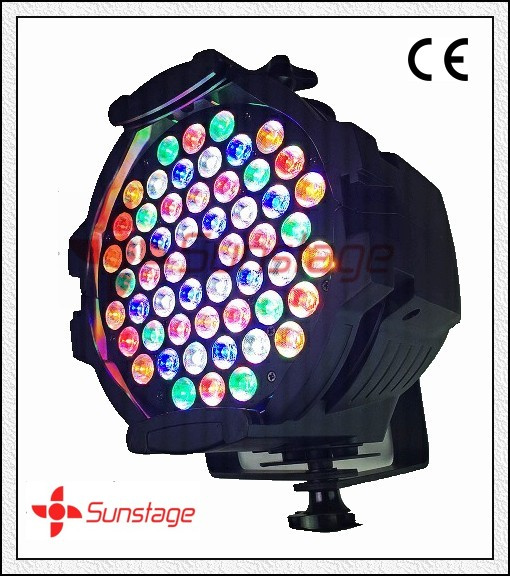 Double Bracket 54 X 3W IP65 LED PAR Light 3200k Rainbow Effect RGB Stage Lighting