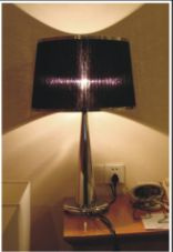 Chrome Steel Bedside Reading Table Lamp