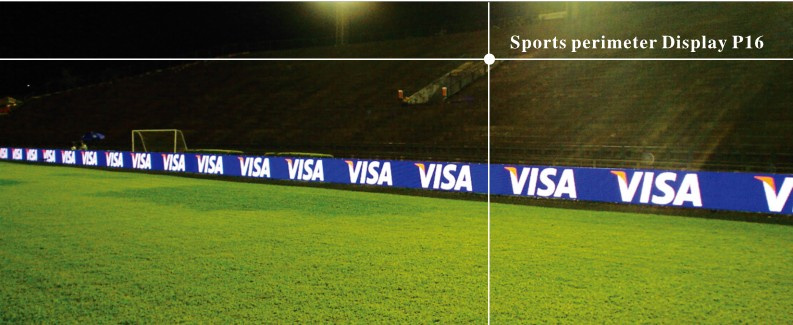 P16 Outdoor RGB Full Color LED Display for Football Match Perimeter