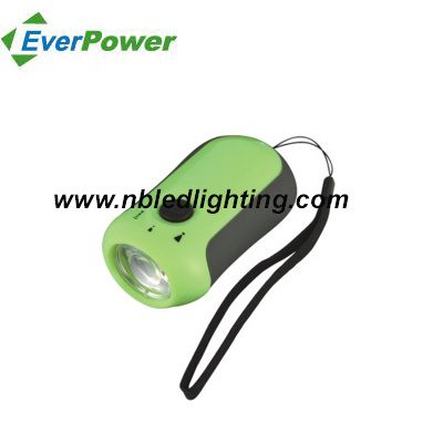 0.5W Plastic Dynamo Crank LED Flashlight (DL-5013)