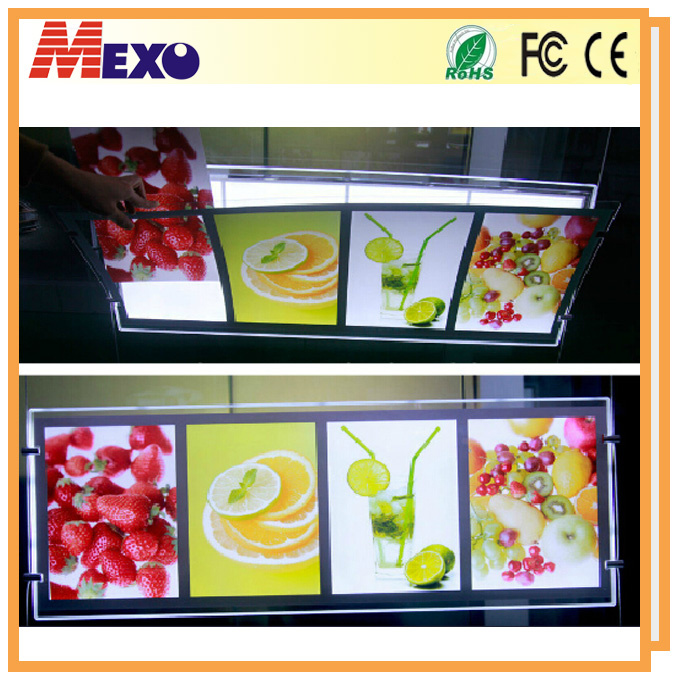 New Style Restaurant Menu LED Acrylic Display Light Box