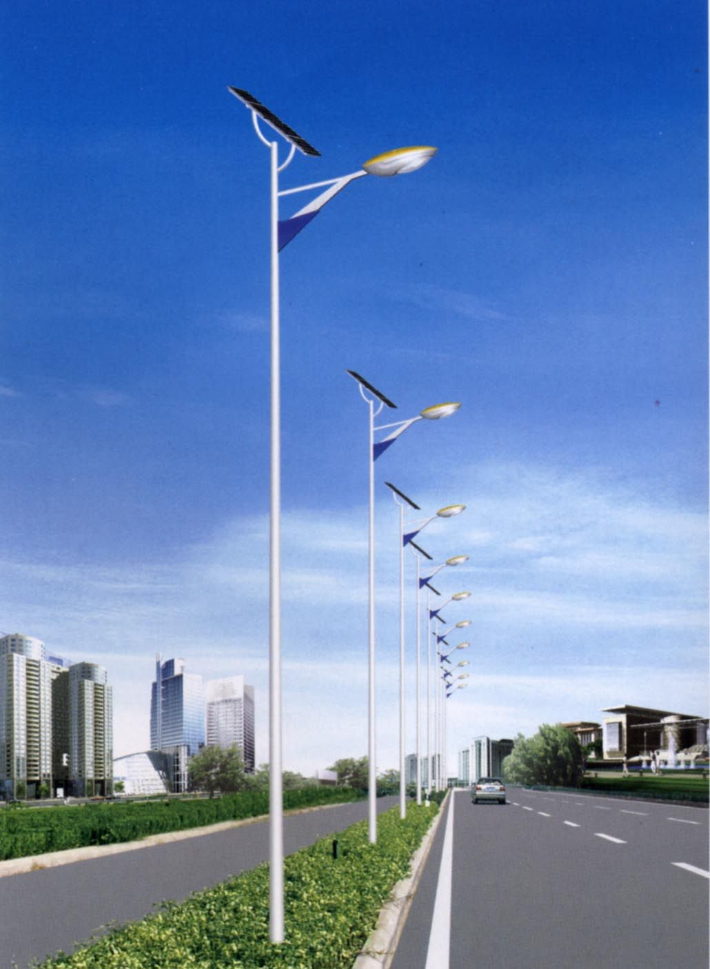 Wbr092 30W Single Lamp Solar LED Street Light