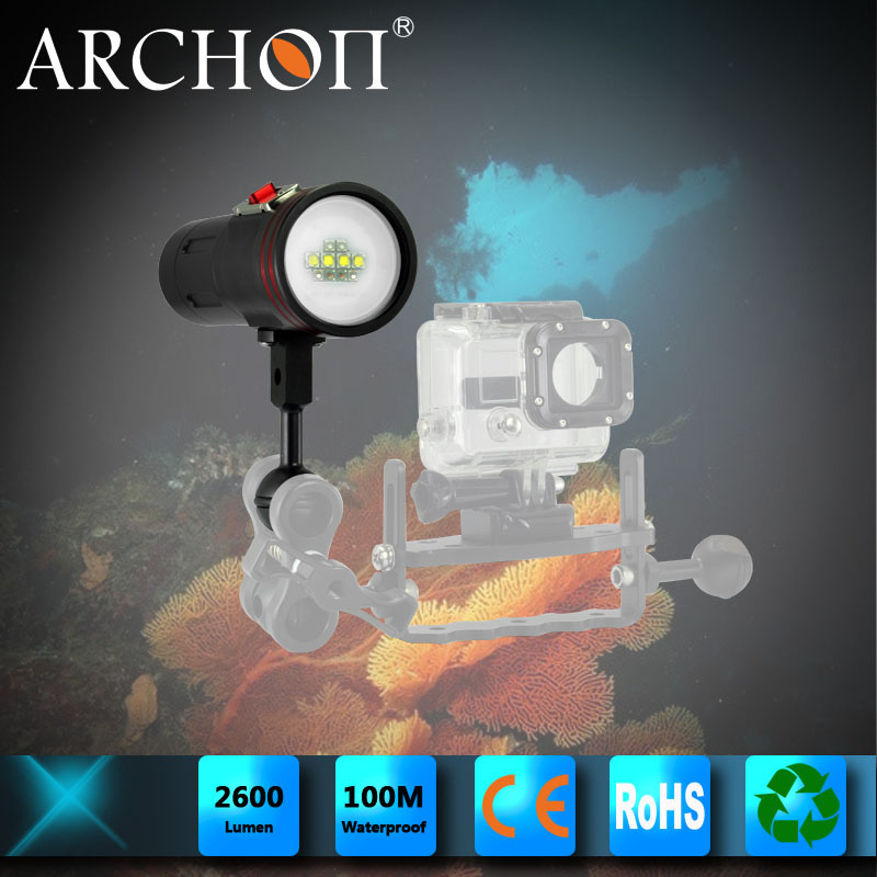 2600 Lumens Four Colors Lighting Waterproof 100 Meters UV Powerful Photography/Video Lights W40vr