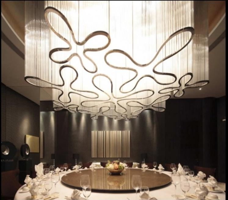 Decorative Flower Iron and Glass Chandelier Project Lighting (KAM1201)