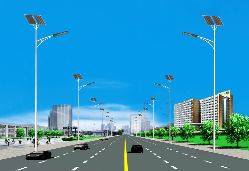 100W LED Solar Street Light with 9m High