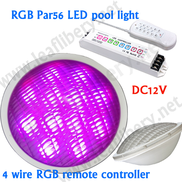 18W LED PAR56 with RF3600 RGB Controller, IP68 Waterproof, DC12V