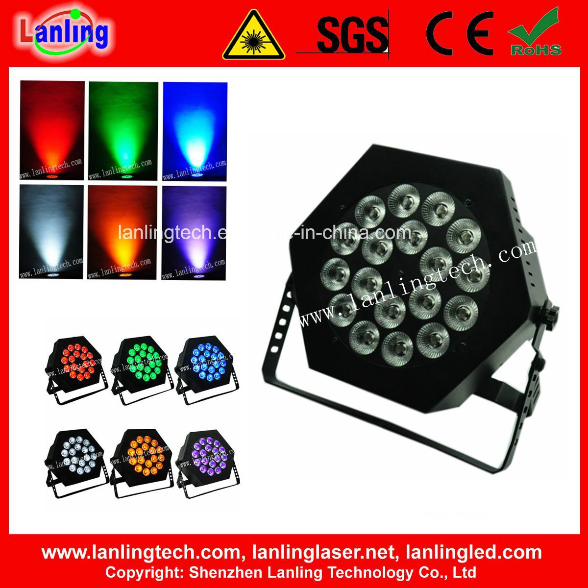 18*12W RGBWA 6-in-1 Super Bright LED PAR