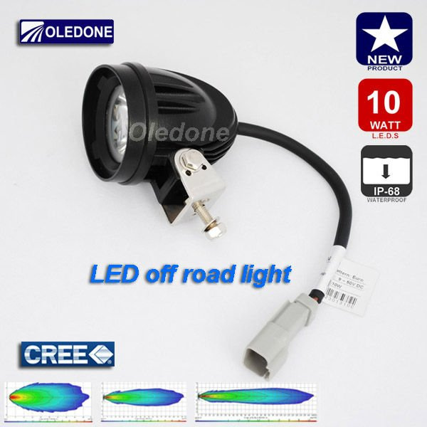 IP68 CREE 10W Motorcycle Motorbike LED Driving Lights