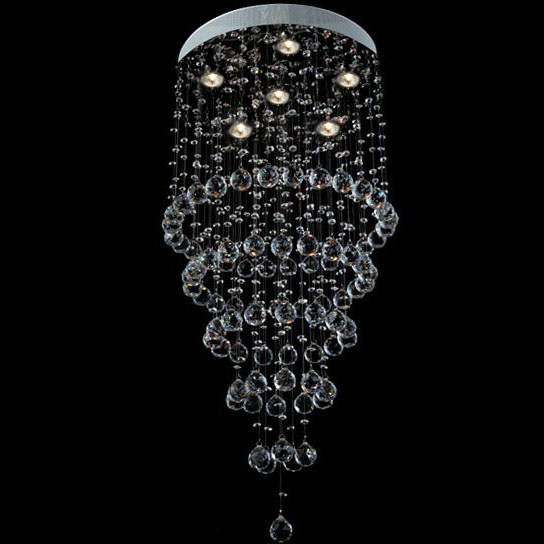 Tornado Crystal K9 Ball Chandelier for Decoration