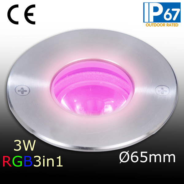 3W 24V Tricolor LED Underground Deck Lights (JP820216)