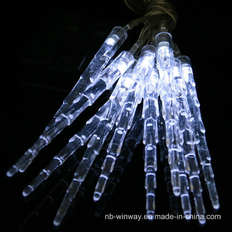 12 LED Icicle Solar Energy Strings Lights