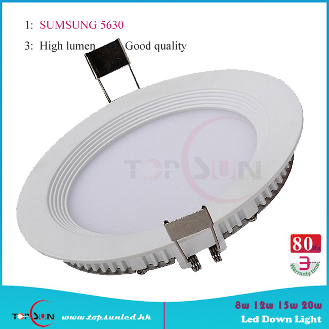 8 Inch Ultrathin LED Down Lights 15W