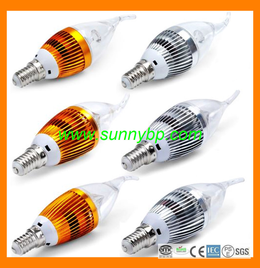 5W Warm White LED Candle Lights Bulbs
