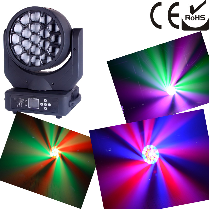 19PCS LED Zoom Moving Head Stage Light (PL-A068B)