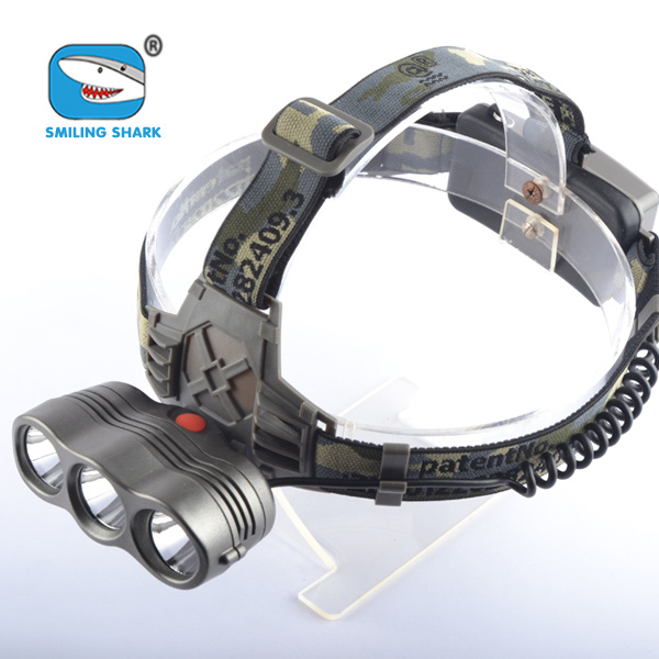 3 Light Colors 3 LED Bulbs Headlight Rechargeable Headlamp