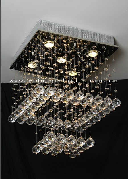 Modern K9 Crystal Chandelier Stainless Steel Ceiling Lamp