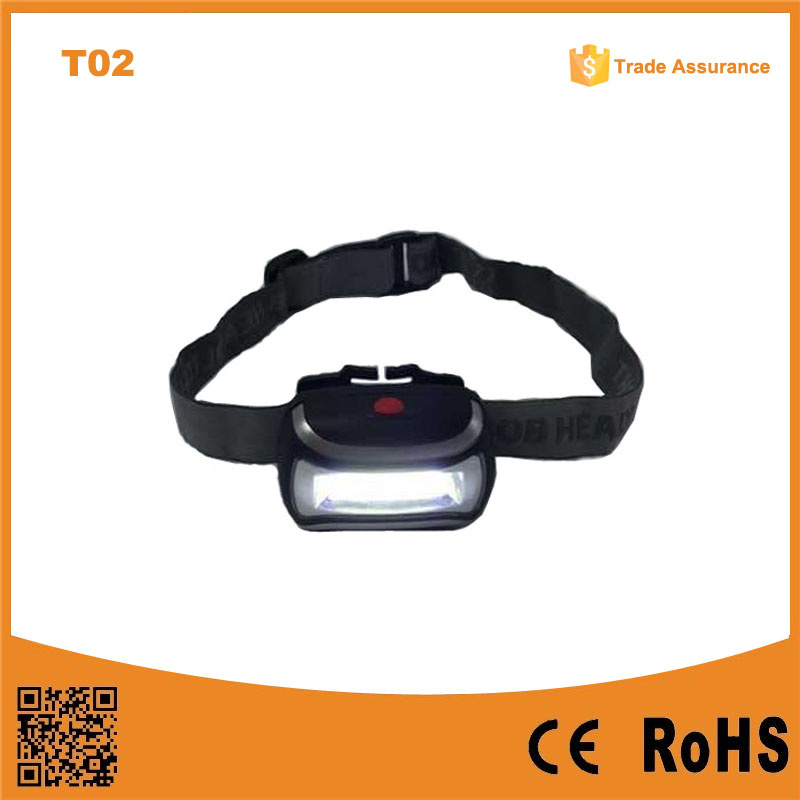 T02 2015 New Design 3W COB LED Headlight Headlamp 3AAA LED Light Headlamp