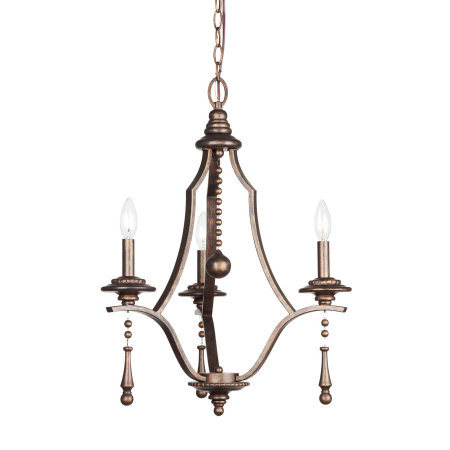 3 Light Bronze Chandelier