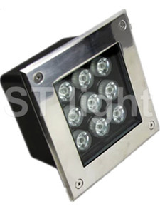 9W Brightness Outdoor Waterproof Yellow LED Underground Light