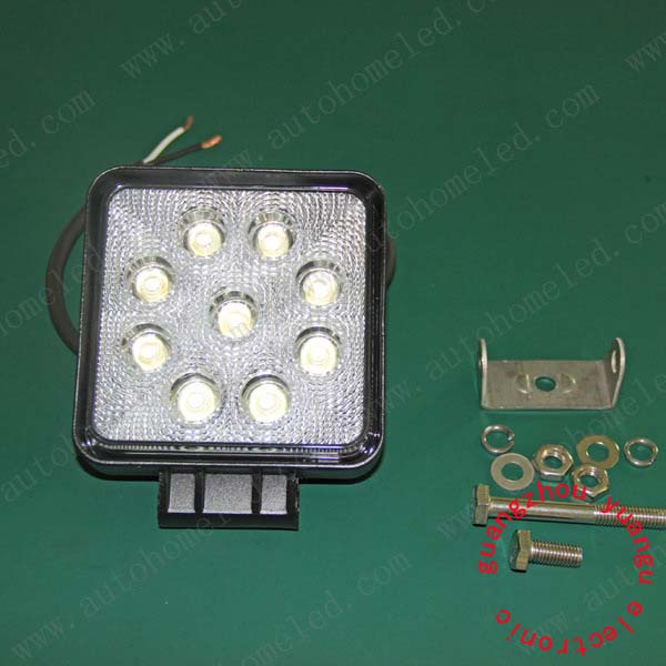 (27W Square Slim LED) Flood Light Beam Spot Combo Light Portable Work Light