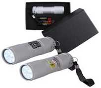 Promotional 9 LED Aluminium Flashlight with Black Hand Loop