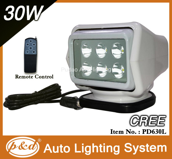 CREE Chips 30W Strobe Light Remote LED Work Search Light (PD630L)