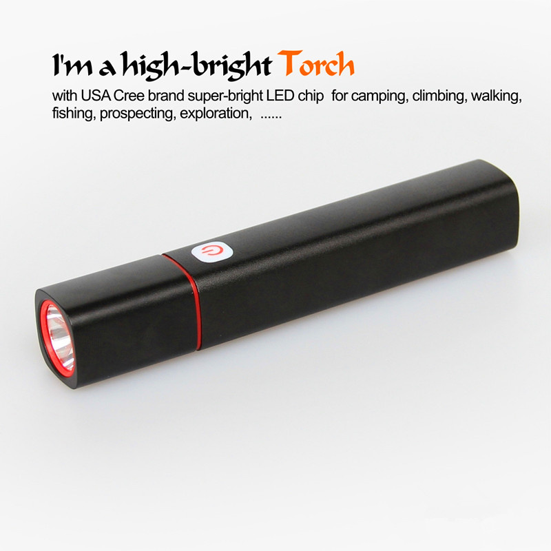 OEM High Quality LED Flashlight with Power Bank for Promotion