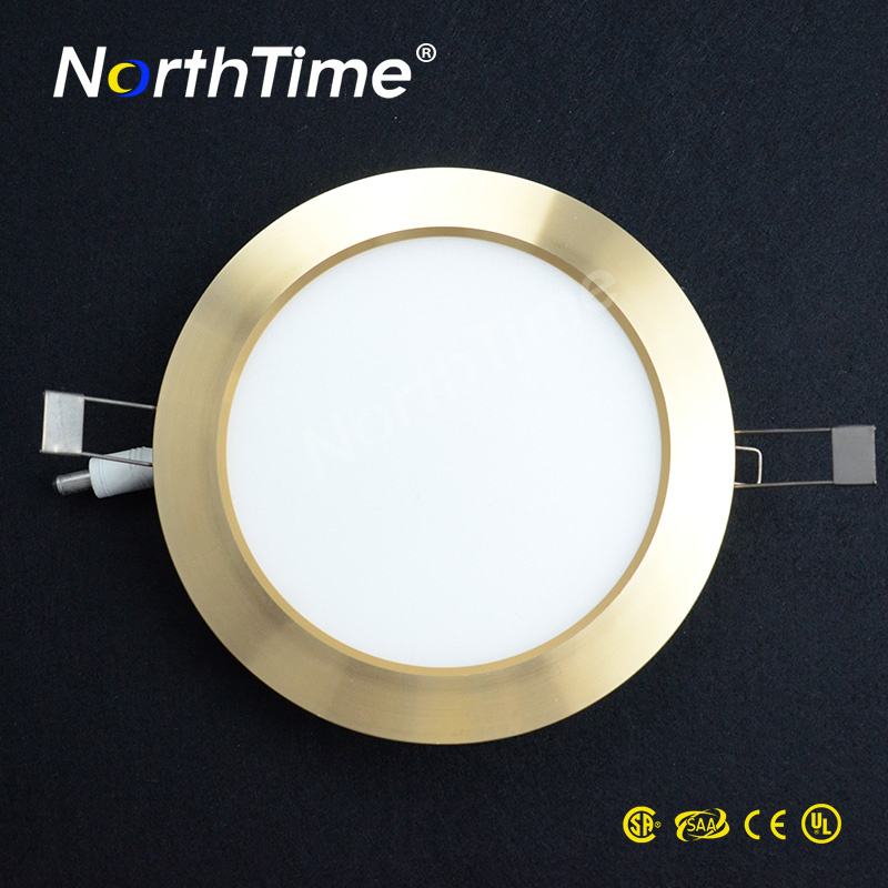 Lowest Price Slim Round 9W LED Down Light (Golden Edge)