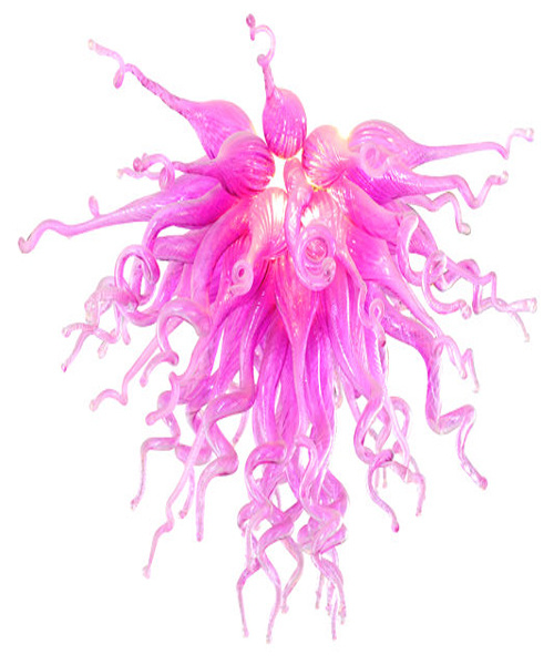 Pink Glass Chandelier Popular Style
