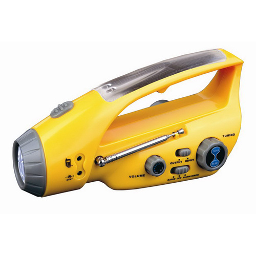 Hand Crank Solar LED Flashlight (LVC-288DS)