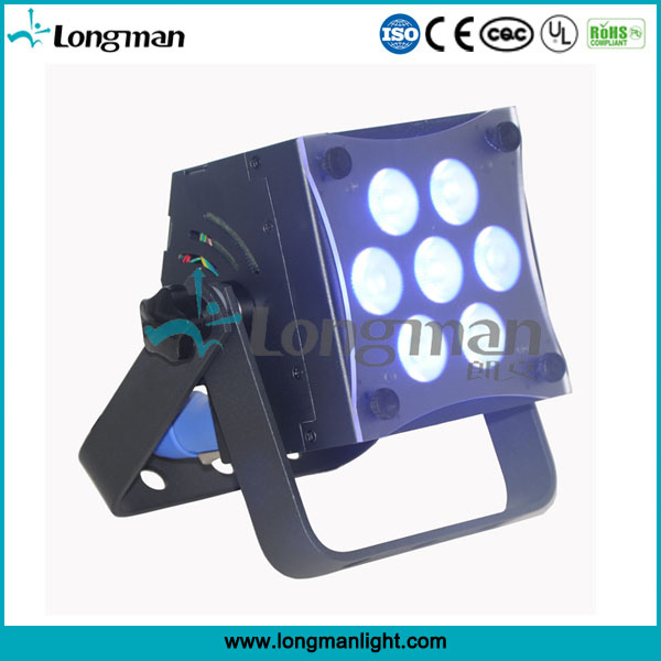 RGBW DMX 7*10W LED Professional Wash Flat PAR Light