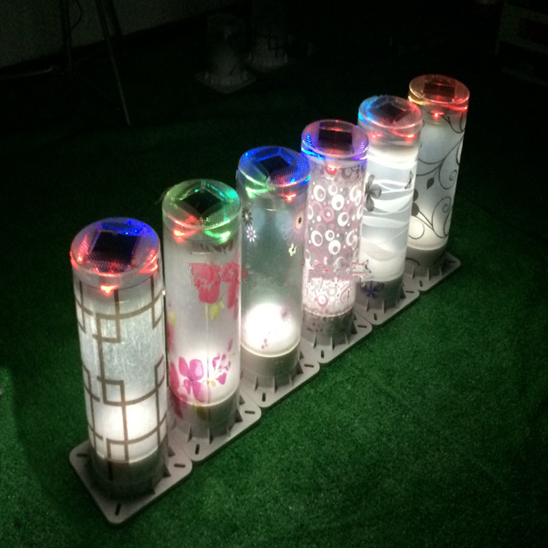 Solar Coloured LED Courtyard Lamp Garden Light
