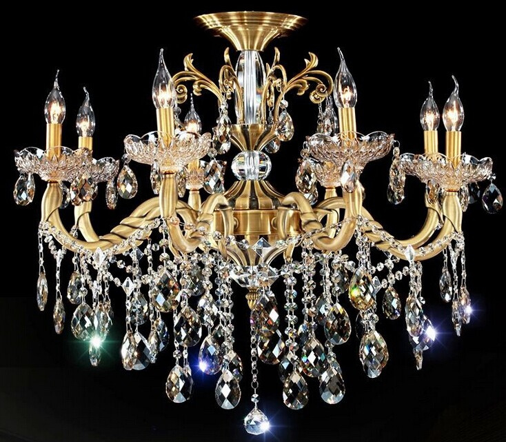 European Style Chrome Indoor Ceiling Crystal Chandelier