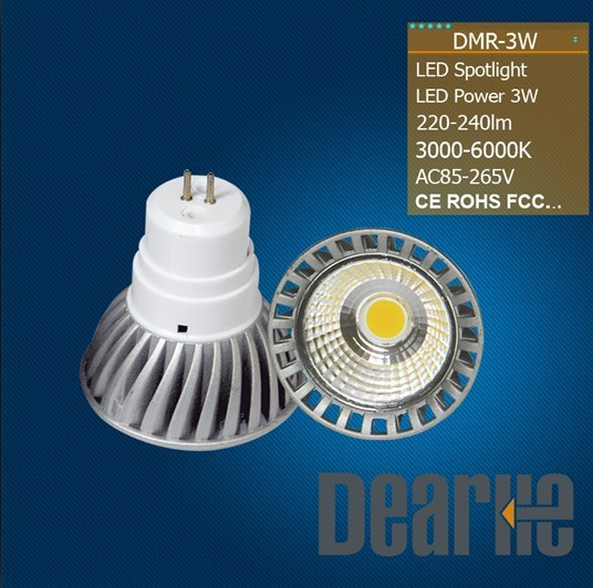 COB LED Spotlight (GU10/MR16- 3W)