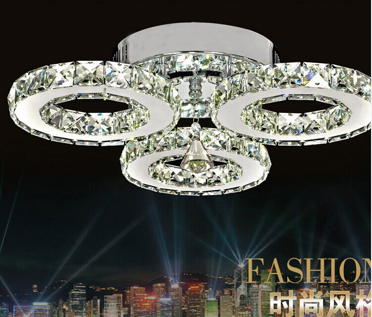 Modern Silver 3 Lights LED Ceiling Light