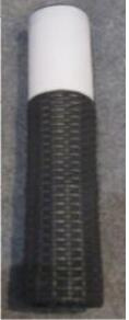 Solar Rattan Bollard Light with 4 White LEDs-S8s06