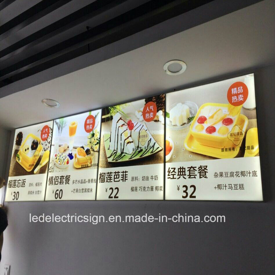 Advertising Tension LED Fabric Light Box with Frameless LED Light Panel for Illuminated Menu Board