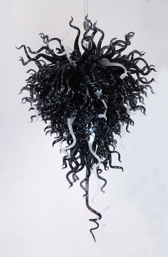 Black and White Glass Chandelier Handmade (BGC20177)