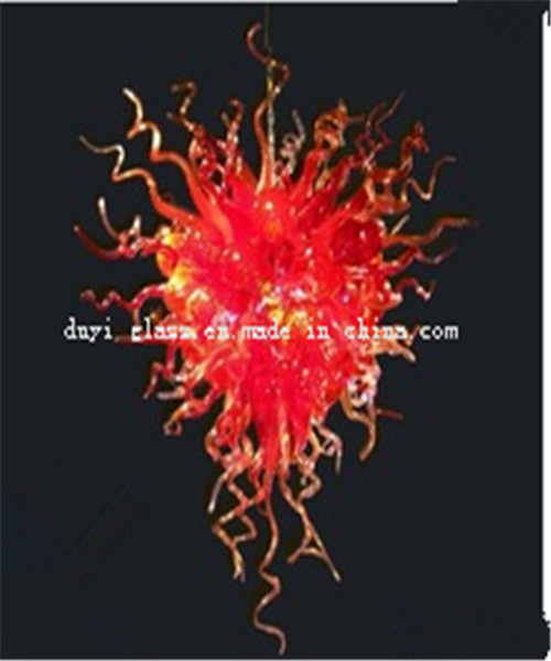 Red Blow Glass Pendant Chandelier for Decoration