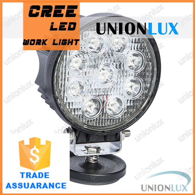 High Power 27W LED Work Light for Driving Lamp 4WD Offroad Tractor Auto Lamp