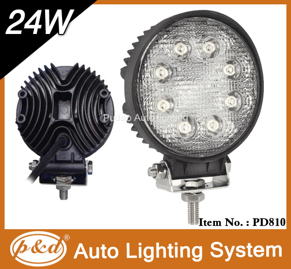 4X4 Waterproof Round Design 24W LED Work Light (PD820)