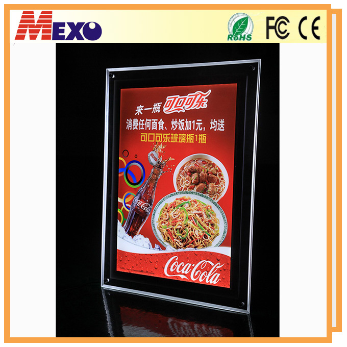 Crystal Acrylic Bank Slim LED Light Box for Display (CST01-A3P-03)