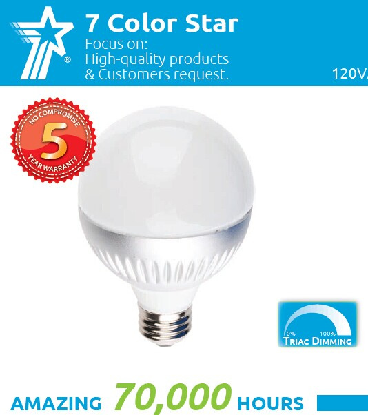 High-Quality LED Glass Bulb Light 10/8W