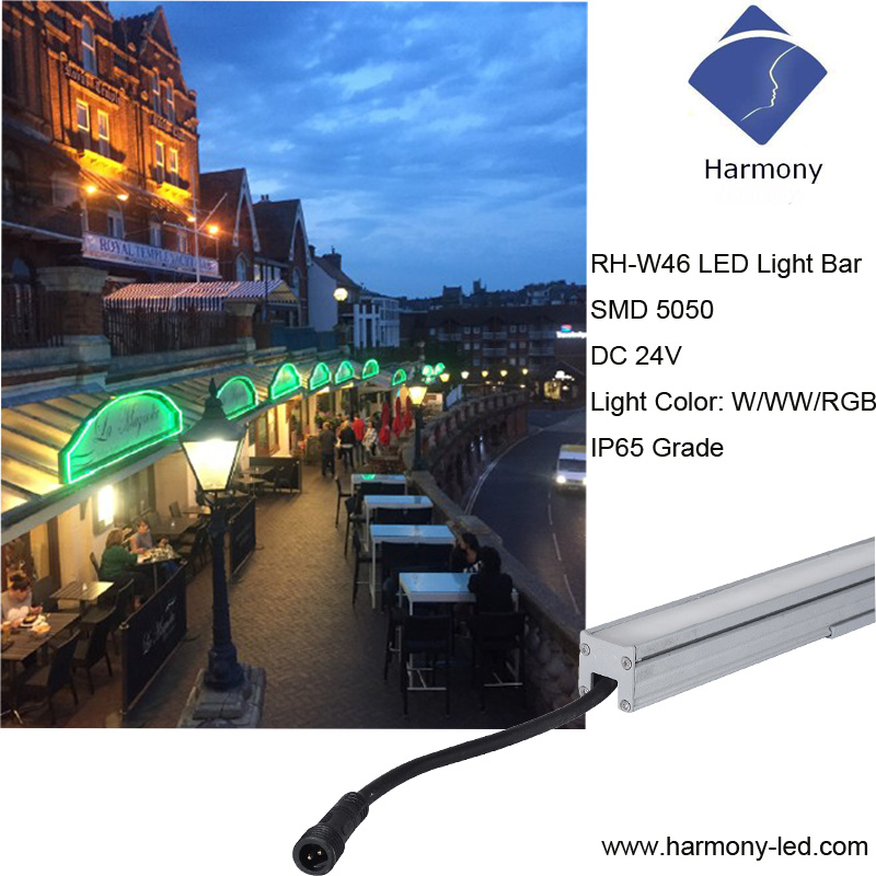 Rigid Multicolor DMX 10W LED Wall Washer Light Bar