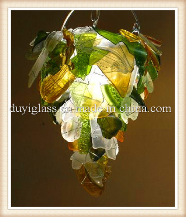 Green Blow Glass Chandelier for Restaurant Decoration