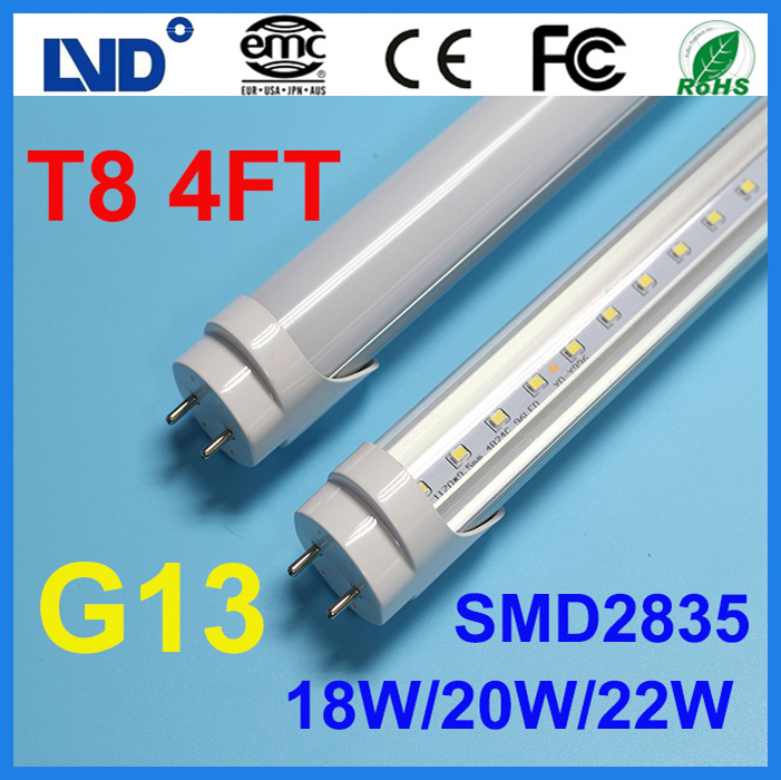 Energy Saving 1.2m/4ft 18W/20W/22W LED Tube Light