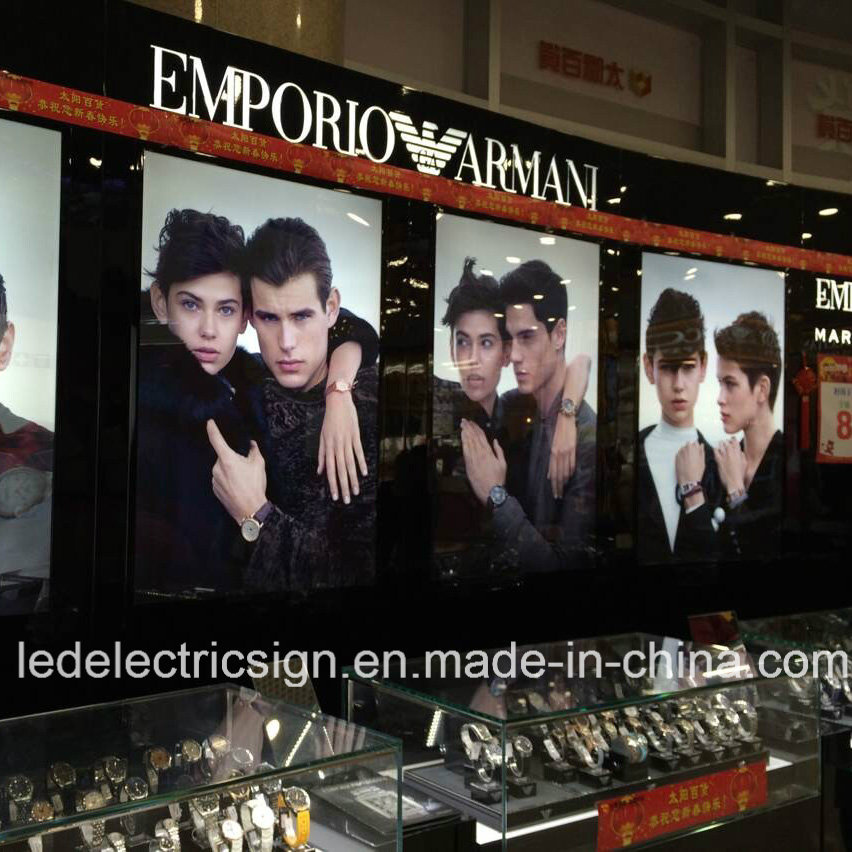 LED Poster Display Aluminum Magnetic Frame Light Box