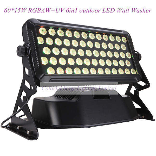 LED Ctiy Color 60X15W 6in1 RGBWA UV Outdoor Wall Washer Light