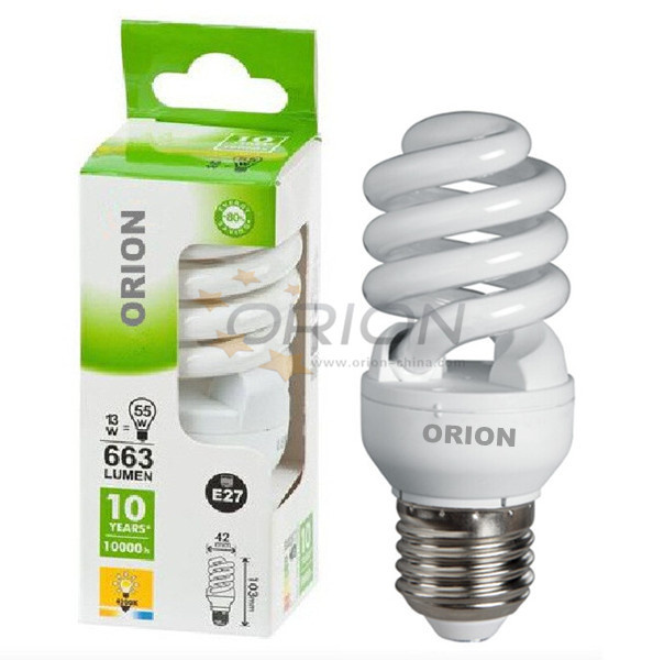 Classic T2 13W, 15W, 20W, 23W, 25W X Spiral Compact Fluorescent Light