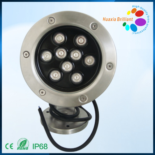 Super Bright 24 Volt Underwater LED Lights WiFi Control for Square (HX-HUW160-9W)